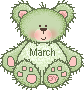 Cute March Monthly Bear from Cute Colors Graphics!