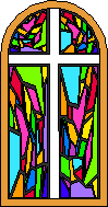 Cross in a Staine Glass Window