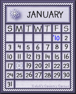 January 2011 Calendar graphic from  Caleb's Country Corner Graphics!