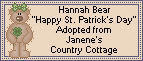 Hannah Bear Happy St. Patrick's Day was Adopted from Janene's Country Cottage!