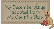 My December Christmas Angel is from My Country Stop